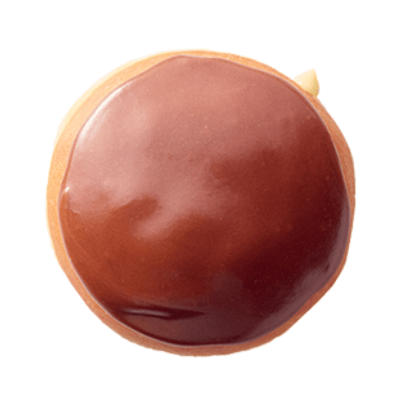 Chocolate iced custard filled