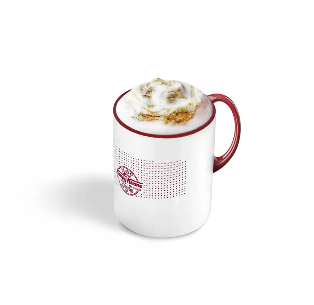 Café à Lausanne : Café Latte, Krispy Kreme, Un mélange doux d’espresso et de lait chaud pour une boisson veloutée et réconfortante.